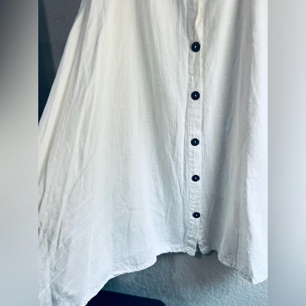 Nannette Keller 100% Linen skirt size 1X Bohemain , wester , beach day etc